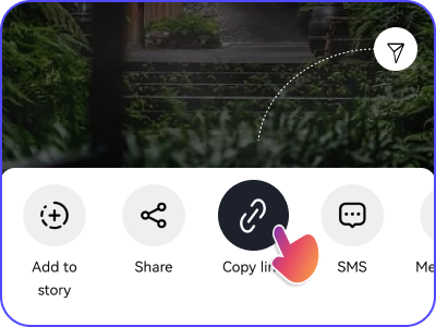 copy link for Instagram